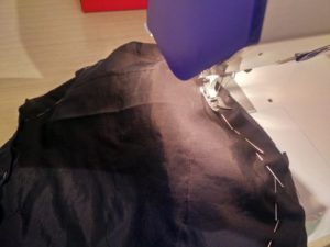 costura a maquina del forro